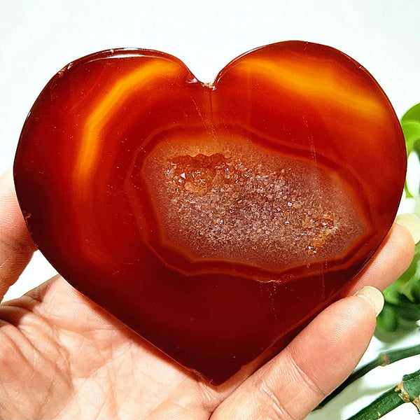 Red Agate Geode Heart-ToShay.org