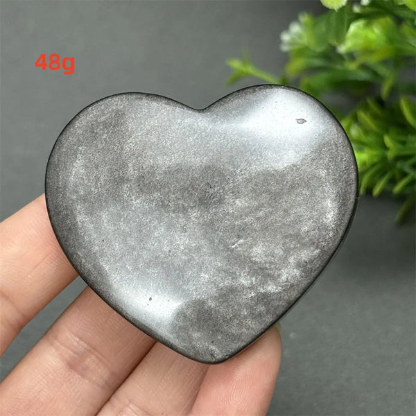 Silver Obsidian Quartz Heart-ToShay.org