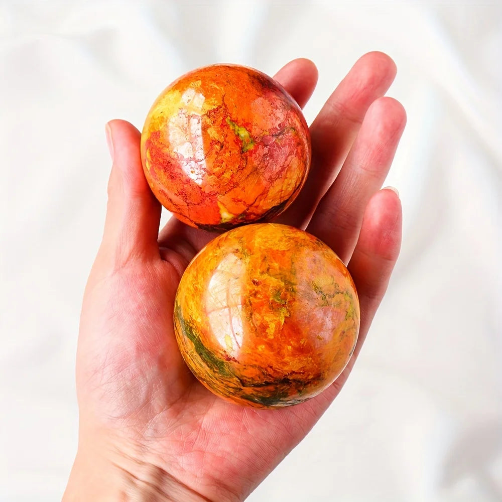Orange Firestone Agate Ball-ToShay.org