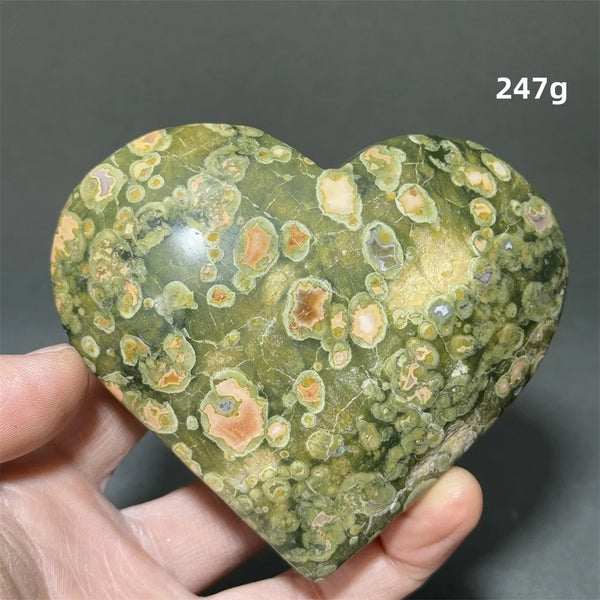 Green Rainforest Jasper Heart-ToShay.org