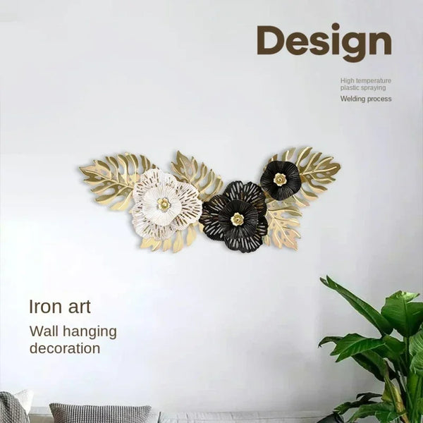Gold Flower Iron Wall Art-ToShay.org