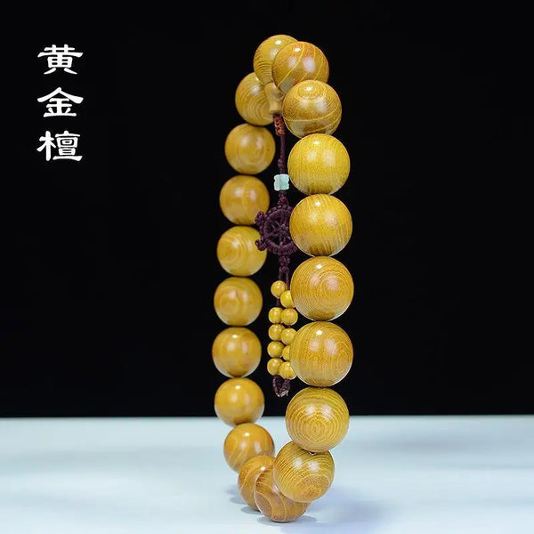 Gold Sandalwood Buddha Beads-ToShay.org