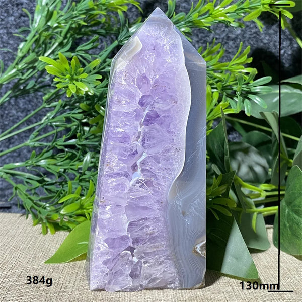 Purple Amethyst Agate Tower-ToShay.org