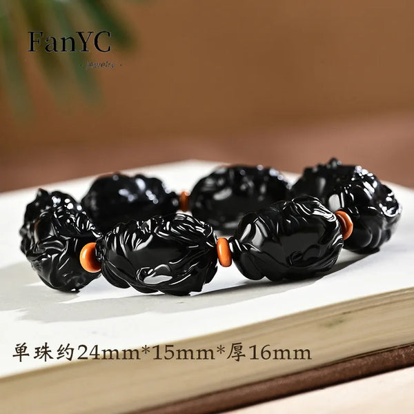Black Jade Buddha Bracelet-ToShay.org