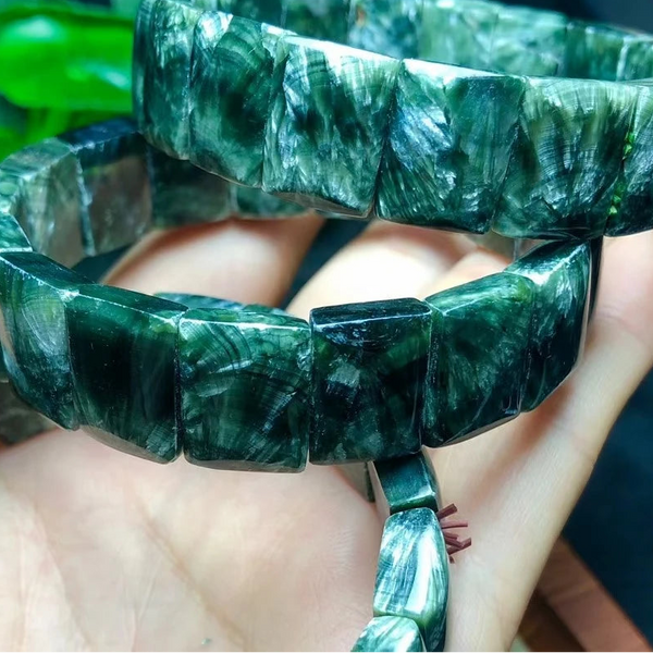 Green Seraphinite Bracelet-ToShay.org