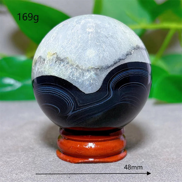 Black Silk Agate Ball-ToShay.org