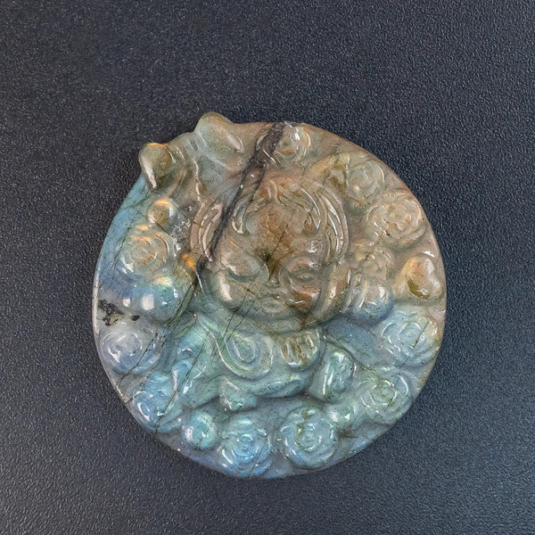 Blue Labradorite Cherub Plate-ToShay.org