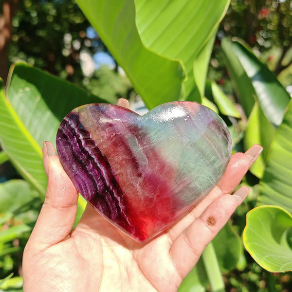 Rainbow Fluorite Heart-ToShay.org