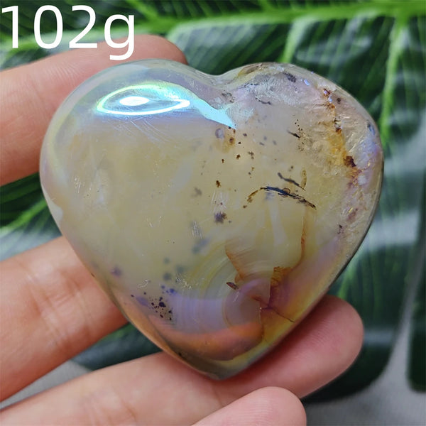 Yellow Tree Agate Heart-ToShay.org
