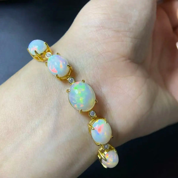 White Opal Bracelet-ToShay.org