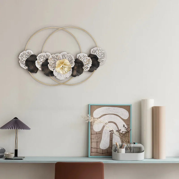 Gold Iron Flower Wall Art-ToShay.org