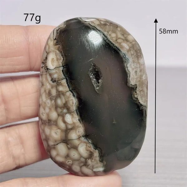 Fire Agate Palm Stone-ToShay.org