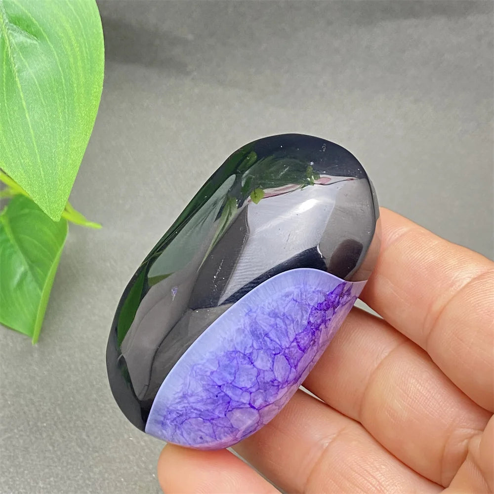 Purple Agate Palm Stones-ToShay.org