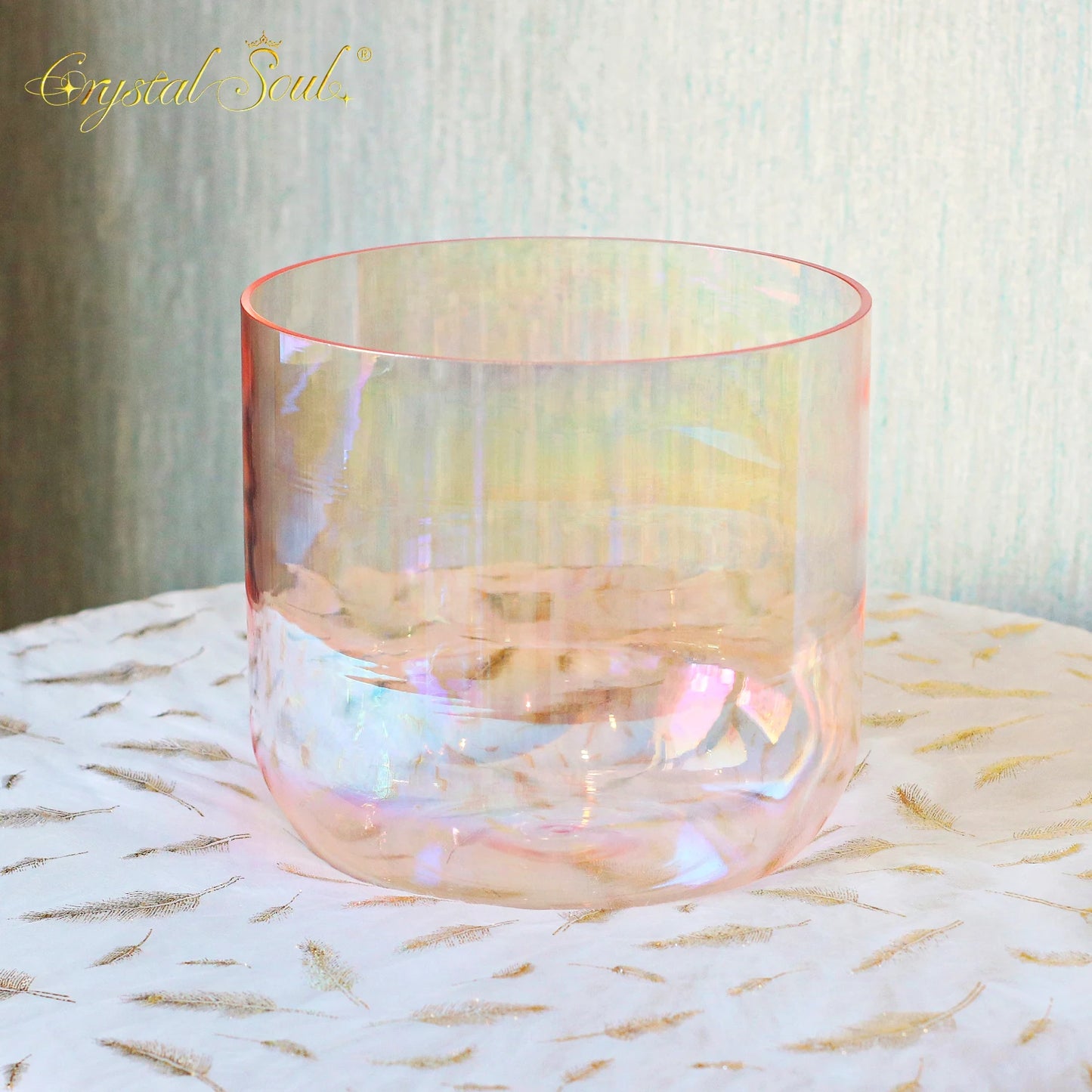 Yellow Aurora Crystal Singing Bowl-ToShay.org