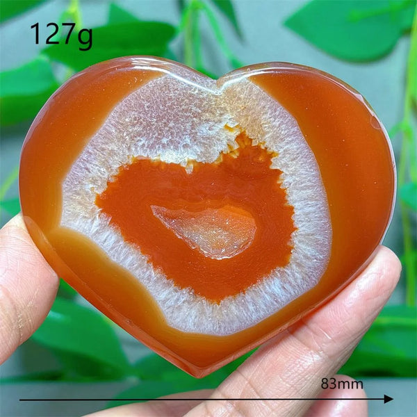Orange Carnelian Druzy Heart-ToShay.org