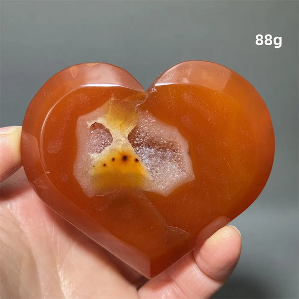 Red Agate Geode Heart-ToShay.org