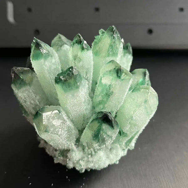 Green Quartz Crystal Cluster-ToShay.org