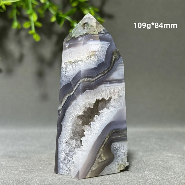 Green Aquatic Agate Tower-ToShay.org