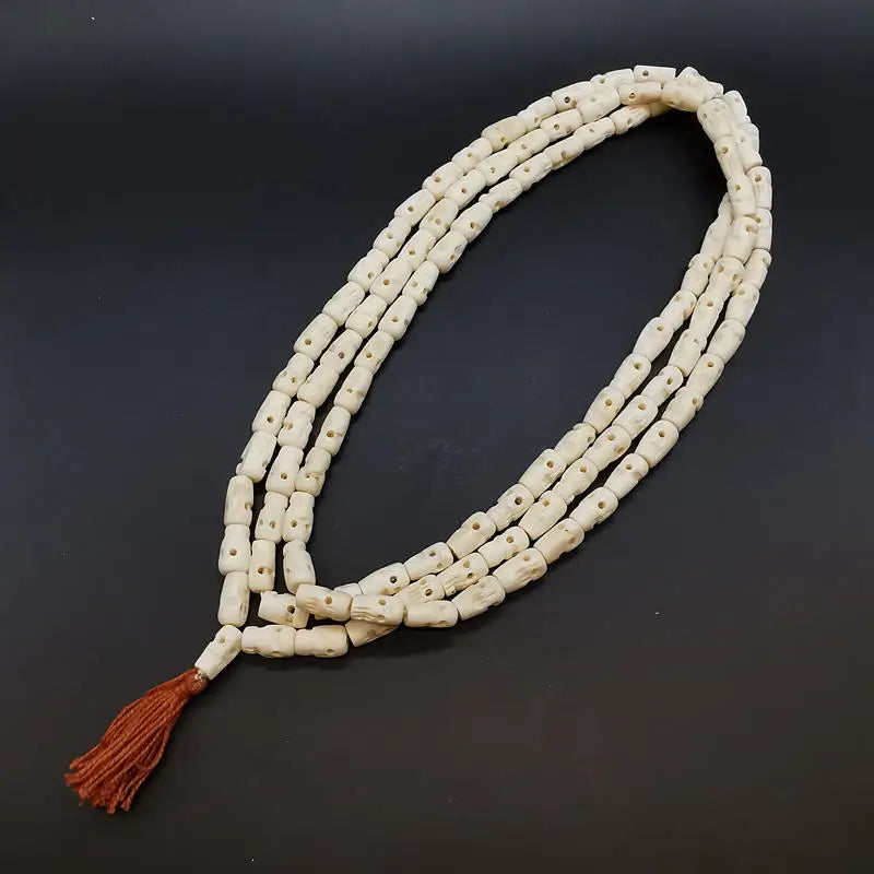 White Yak Bone Skull Beads-ToShay.org