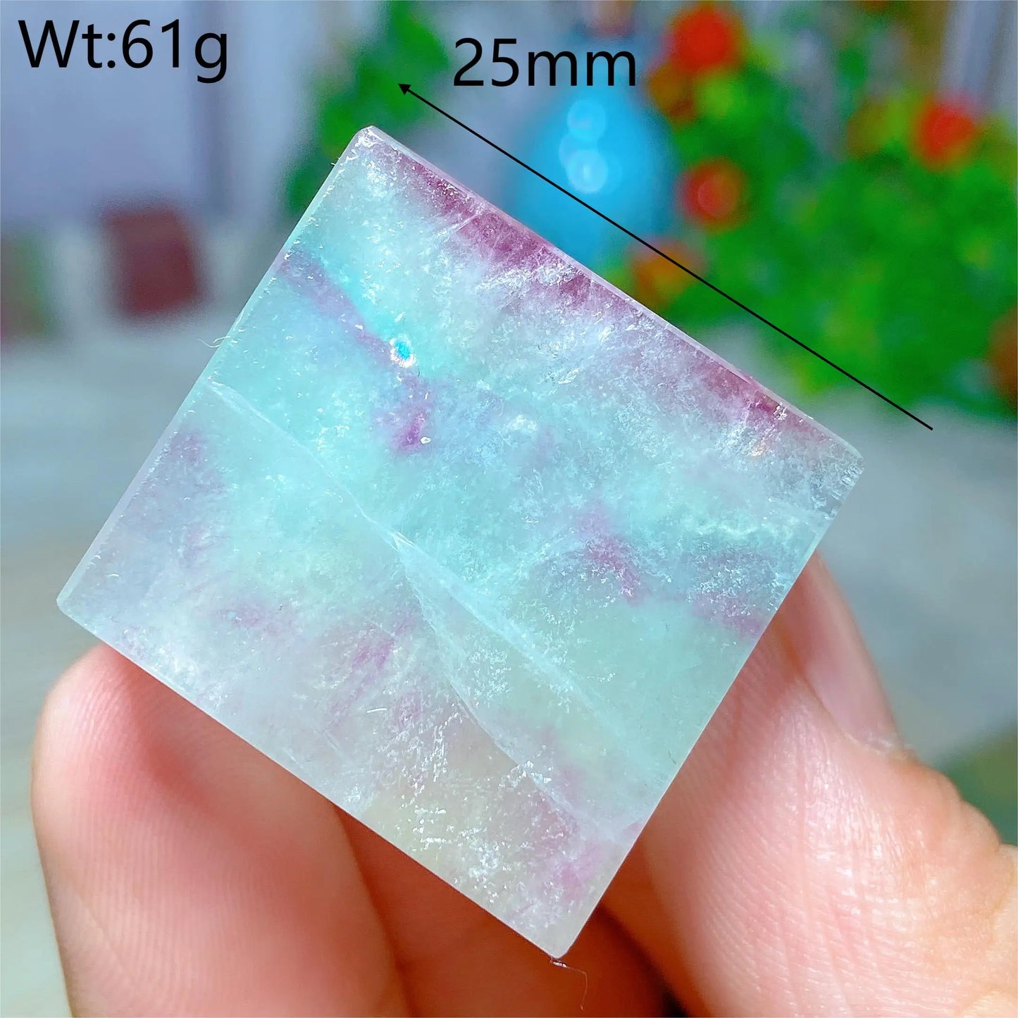 Rainbow Fluorite Cube-ToShay.org