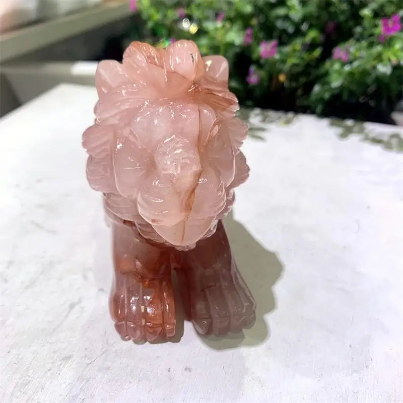 Red Fire Quartz Lion-ToShay.org