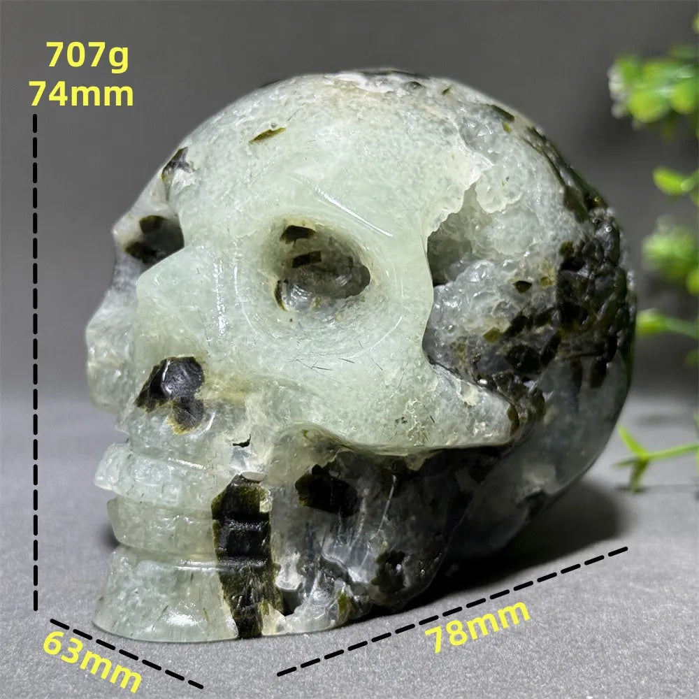 Green Grape Agate Skull-ToShay.org