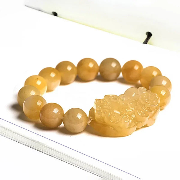 Yellow Jade Pixiu Bracelet-ToShay.org