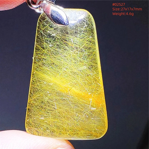 Gold Rutilated Quartz Pendant-ToShay.org