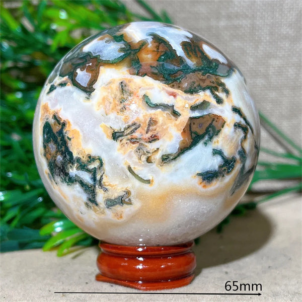 Green Moss Agate Ball-ToShay.org
