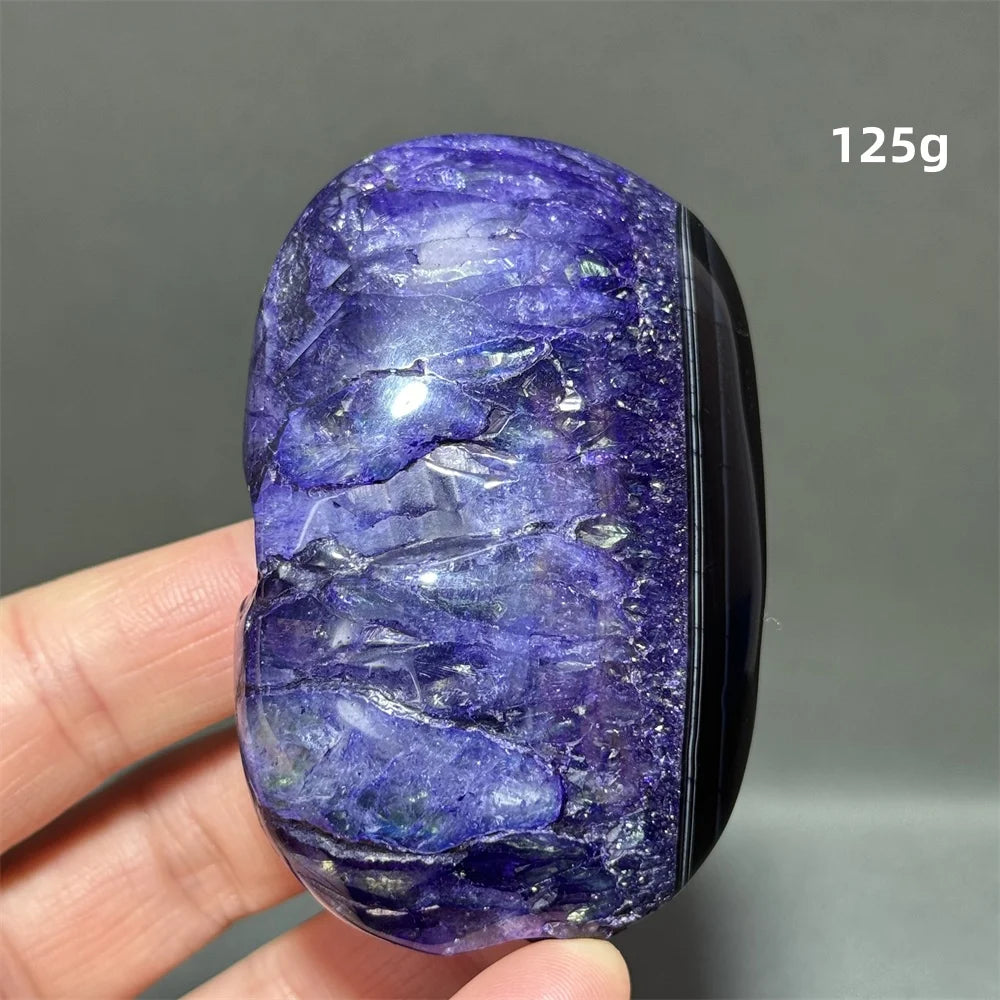 Purple Agate Palm Stone-ToShay.org