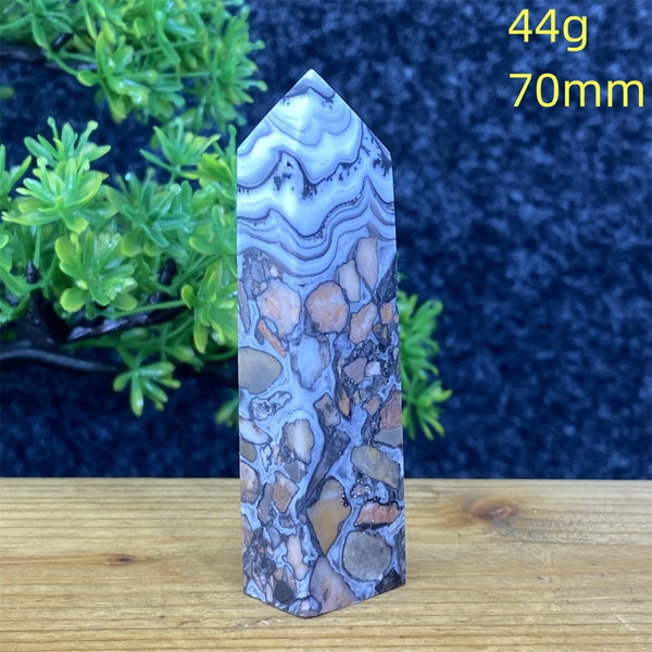 Blue Striped Agate Tower-ToShay.org