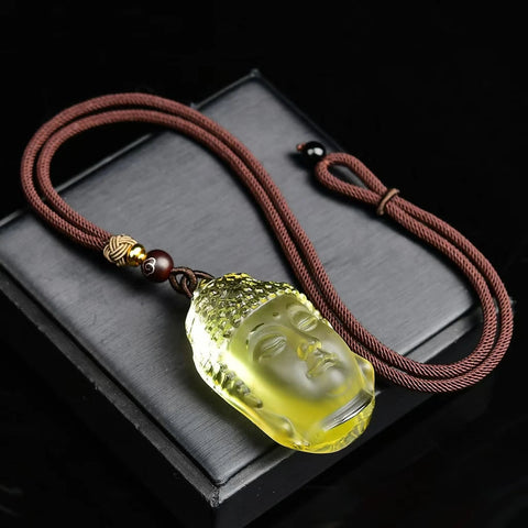 Yellow Citrine Buddha Pendant-ToShay.org