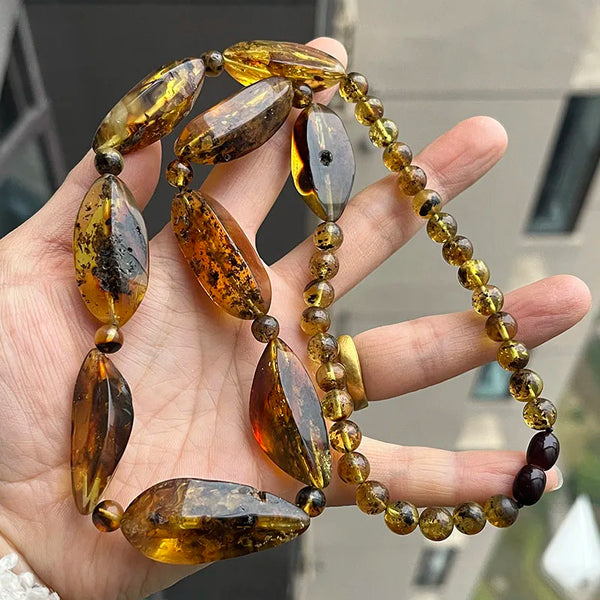 Yellow Amber Necklace-ToShay.org