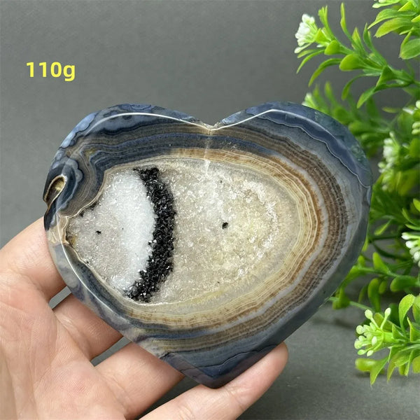 Grey Agate Geode Heart-ToShay.org