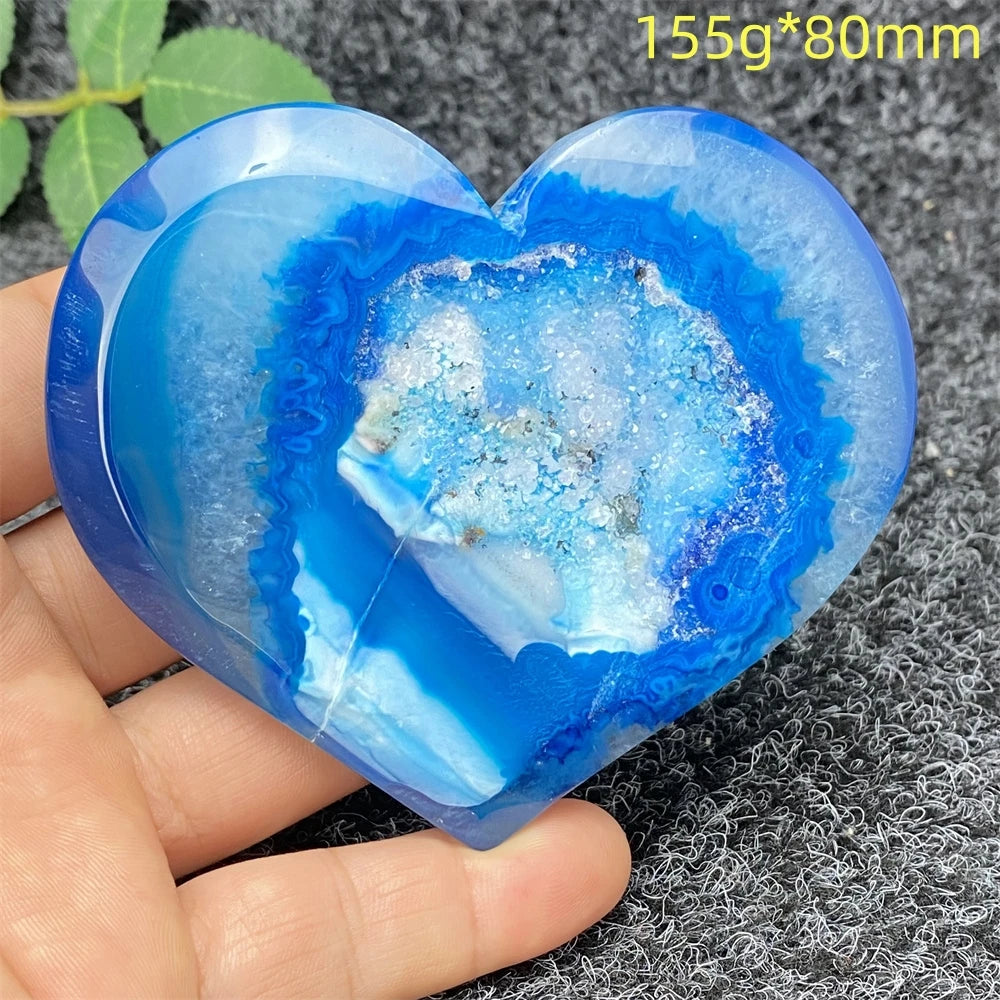 Blue Agate Geode Heart-ToShay.org