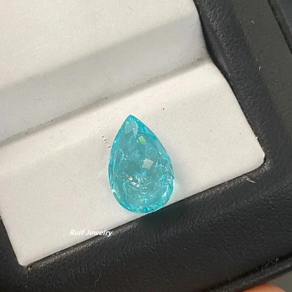 Blue Crushed Ice Teardrop Crystal-ToShay.org