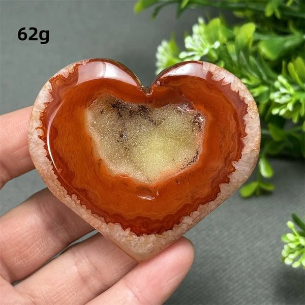 Red Agate Geode Heart-ToShay.org
