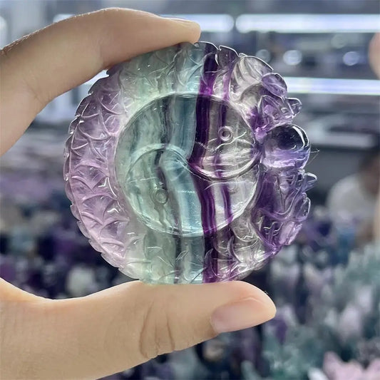Rainbow Fluorite Dragon Fish-ToShay.org