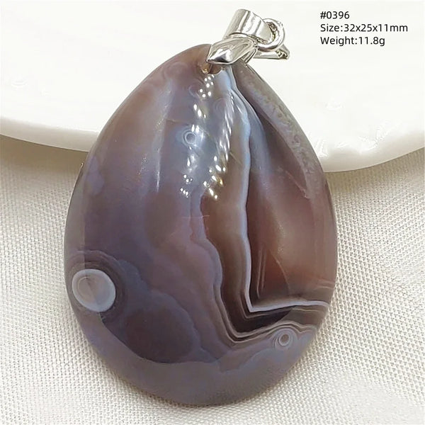 Grey Lace Agate Pendant-ToShay.org