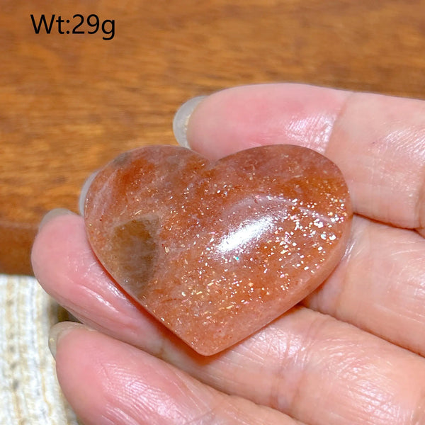 Orange Sunstone Heart-ToShay.org