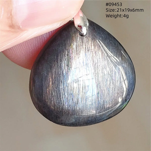 Black Moonstone Sunstone Pendant-ToShay.org