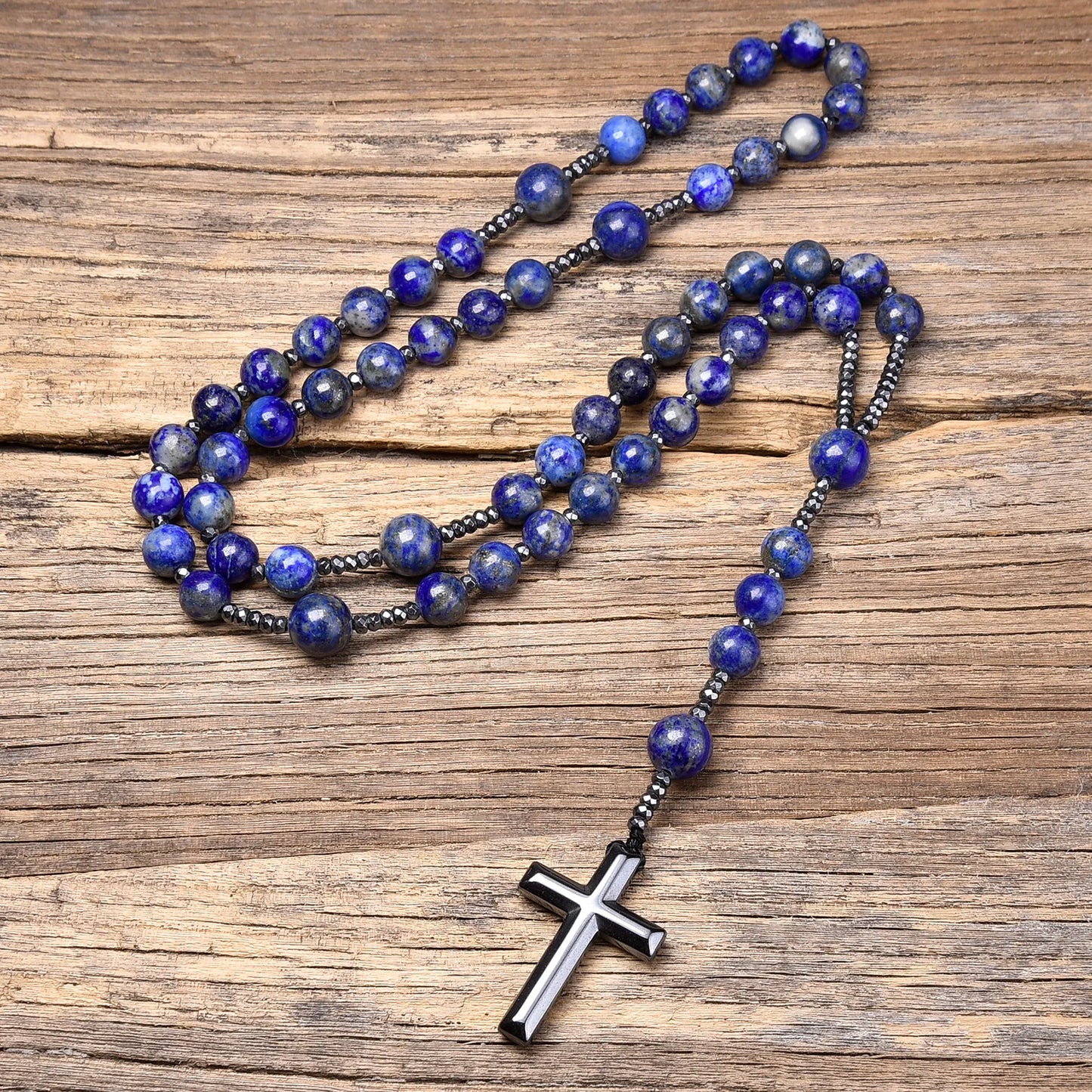 Blue Lapis Lazuli Rosary-ToShay.org