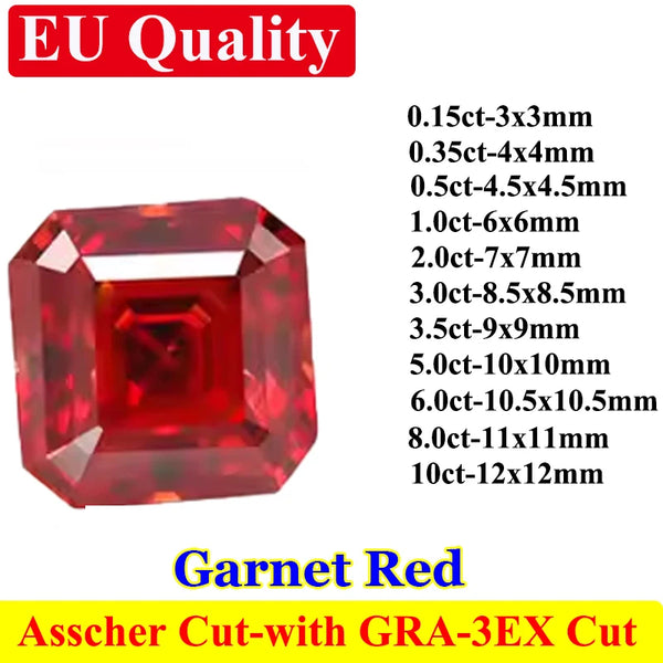 Red Garnet Faceted Diamonds-ToShay.org
