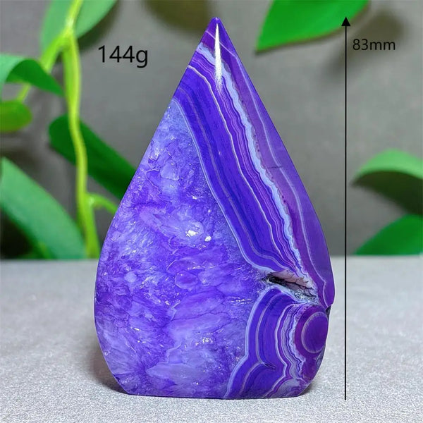Violet Striped Agate Flame-ToShay.org