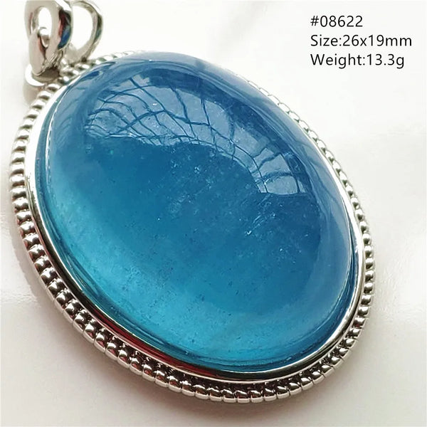 Blue Aquamarine Quartz Pendant-ToShay.org