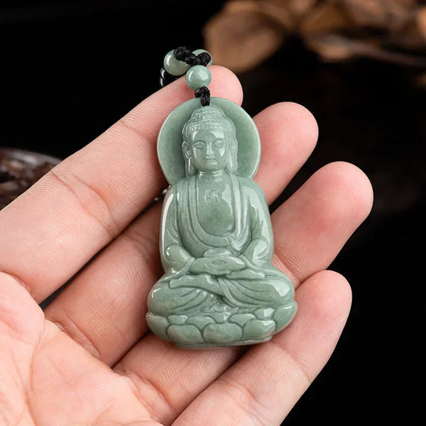 Green Jade Buddha Pendant-ToShay.org