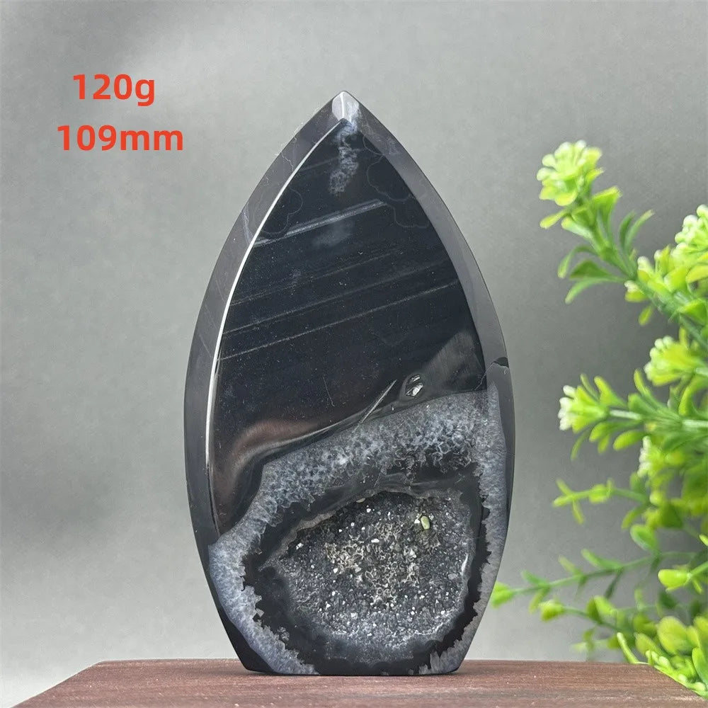 Black Onyx Geode Torch-ToShay.org