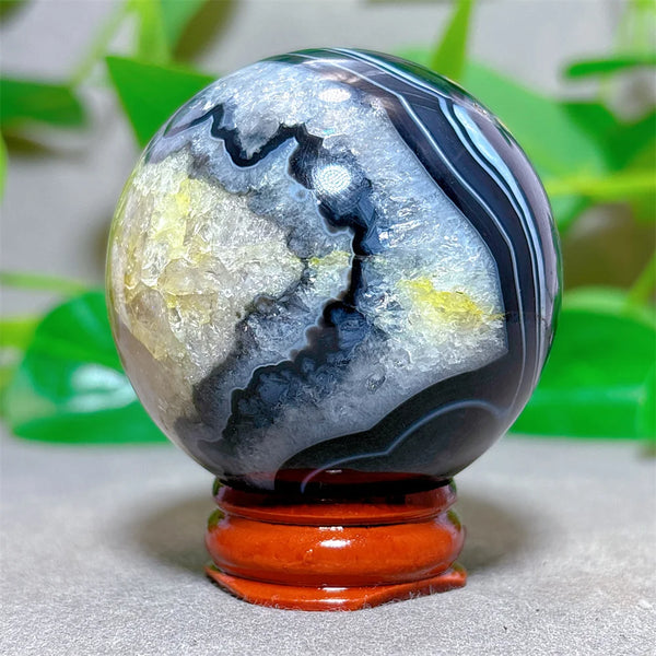 Black Silk Agate Ball-ToShay.org