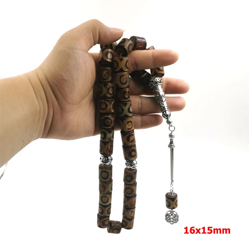 Tibetan Dzi Agate Prayer Beads-ToShay.org