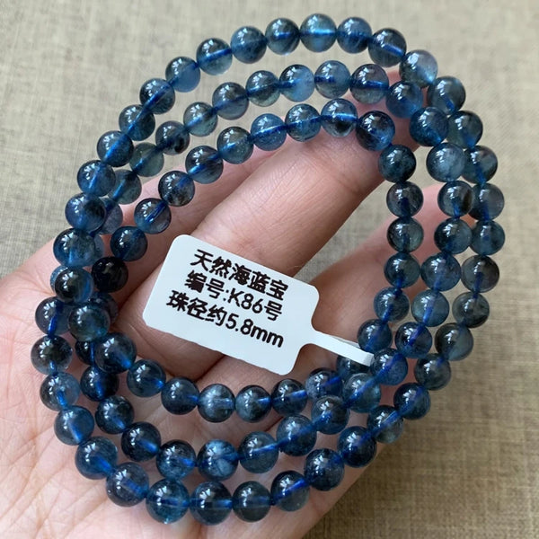 Blue Aquamarine Wrap Bracelet-ToShay.org